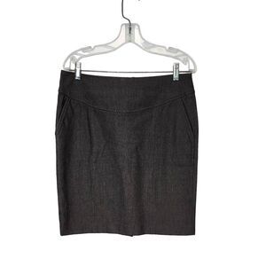 Banana Republic Brown Pencil Skirt Stretch Size 12